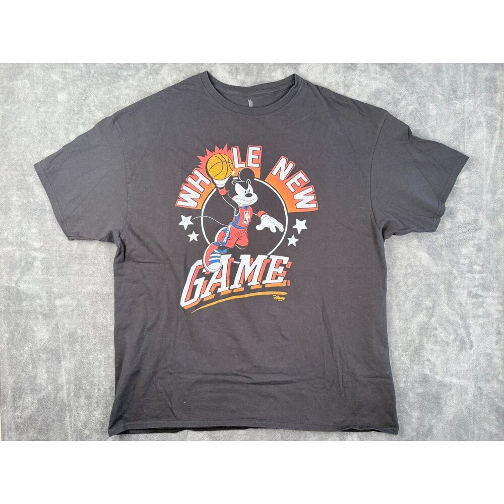 Disney x Junk Food Mickey Mouse Basketball Graphic T Shirt Mens XL Black